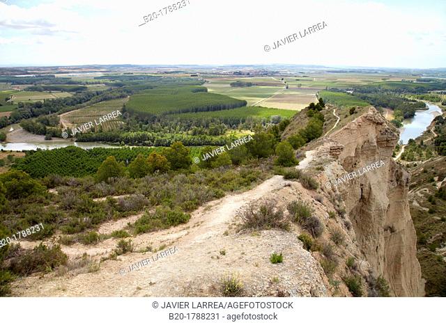 Aragon and Arga rivers' confluence, Peñalen ravine, Funes, Navarre, Spain