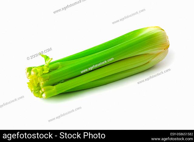Fresh vegetable of Celery sticks isolated on white background