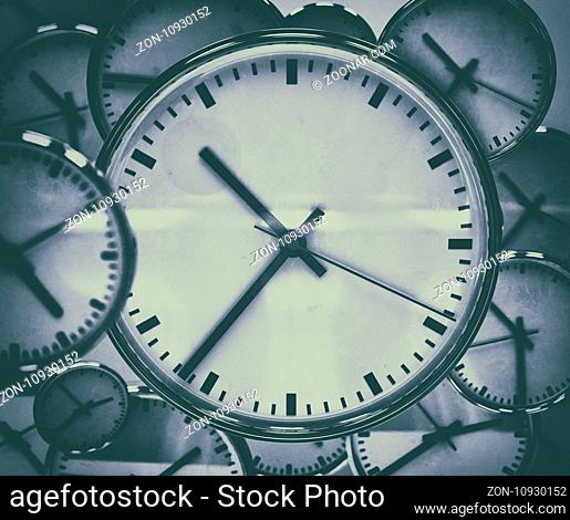 Close Up of Office Watch Time Clock Dial Black and White Pattern, Time Abstract, Urgency, Accurate, Timing Concept, Clock Background, Close Up on Clockwise