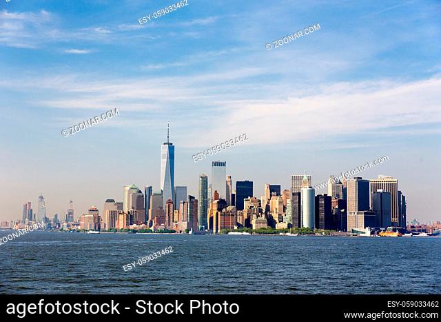 Panoramic view of Lower Manhattan, New York City, USA