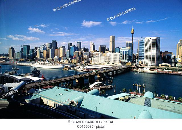 View to Centre Business District from Darling Harbour. Sydney. Australia
