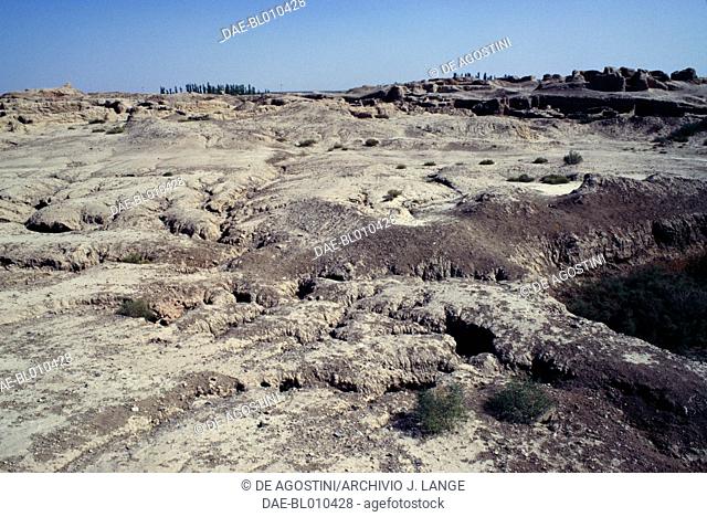 View of the Tepe Hissar prehistoric site, Damghan, Iran, 3rd-2nd millennium BC