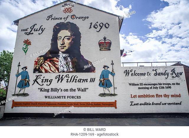 Unionist Mural, Sandy Row, Belfast, Ulster, Northern Ireland, United Kingdom, Europe