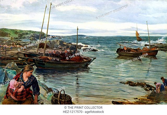 'Home with the Tide', 1880, (1912). A colour print from Famous Paintings, with an introduction by Gilbert Chesterton, Cassell and Company, (London, New York