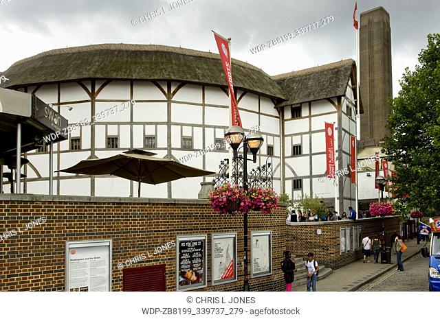 Exterior of The Globe Theatre, Bankside, London, England, United Kingdom, Europe
