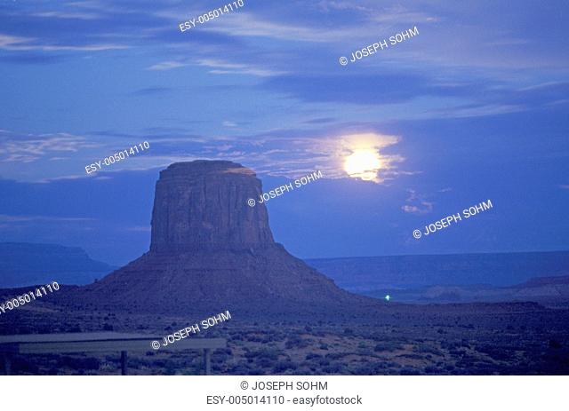 Moonrise Over Monument Valley, Utah