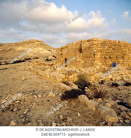 Ruins of the lower town, the ancient Nabatean city of Avdat on the Incense Route (Unesco World Heritage List, 2005), Negev Desert, Israel