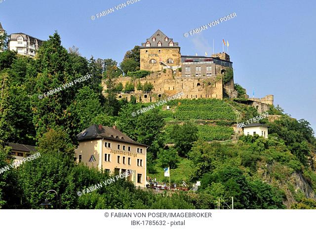 Burg Rheinfels castle in St. Goar, UNESCO World Heritage Site Oberes Mittelrheintal valley, Rhineland-Palatinate, Germany, Europe