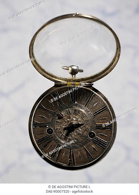 Pocket watch with two casings and alarm, silver, signed Gio Batta Callin, Genoa. Italy, 18th century.  Private Collection