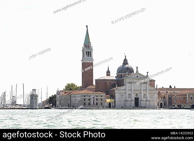 View from the water on the Isola di San Giorgio Maggiore in Venice