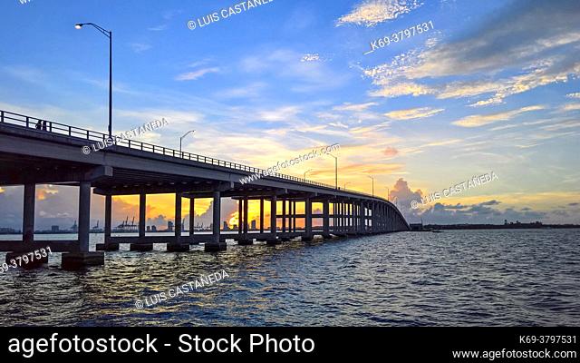 Sunrise at Biscayne Bay. Miami. Florida. USA