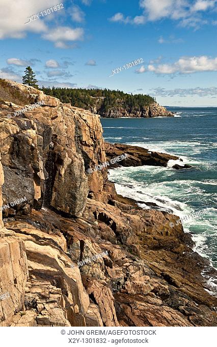 Coastal landscape, Ocean Drive, Acadia NP, Maine, ME, USA