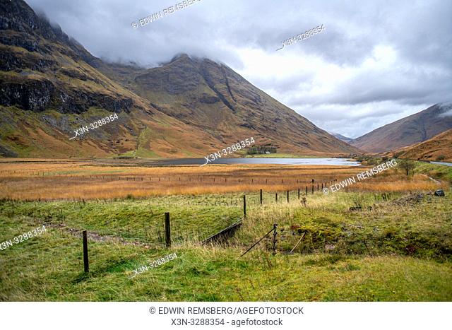 Three Sisters of Glen Coe a complex mountain in Scotland