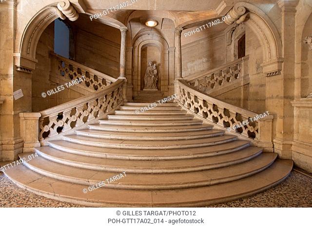 Paris, rue clovis, Lycée Henri IV, Escaliers de la Virgin Mary à l'Enfant Photo Gilles Targat