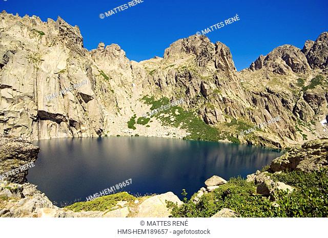 France, Haute Corse, Restonica Valley, Bastelica Lake