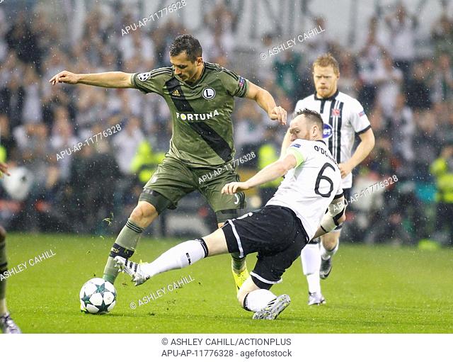 2016 UEFA Champions League Play-Off Dundalk v Legia Warsaw Aug 17th. 17.08.2016. Aviva Stadium, Dublin, Ireland. UEFA Champions League 2016-17 Play-Off