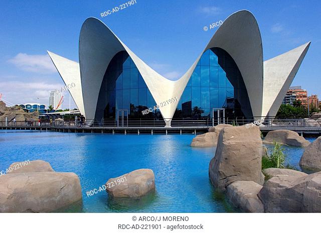 Aquarium of L'Oceanografic, City of Arts and Sciences, Valencia, Spain, underwater restaurant