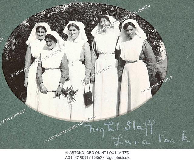 Digital Image - World War I, Group Portrait of Nurses, Egypt, 1914-1917, Digital image of a photograph from an album compiled by Sister Selina Lily (Lil)...