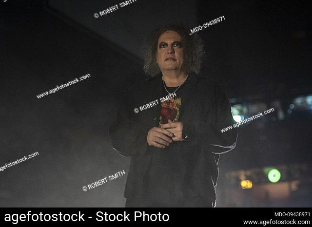 British singer Robert Smith of The Cure band performs in concert at the Mediolanum Forum. Milan (Italy), November 04th, 2022