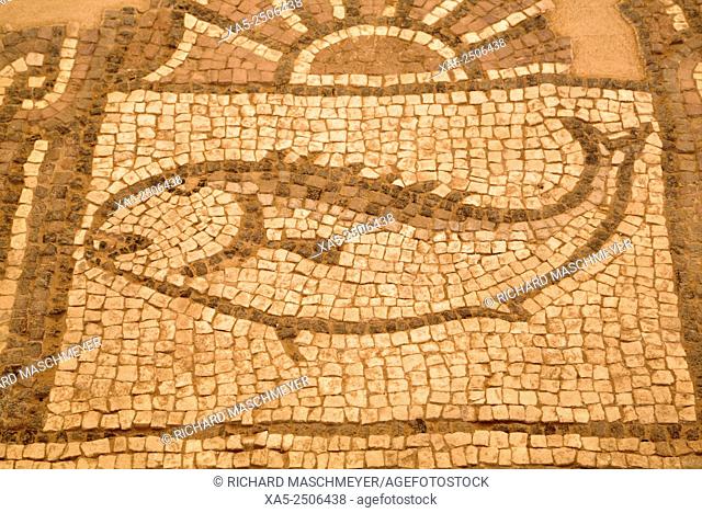 Floor Mosaics, Petra Church (also known as the Byzantine Church), Built Between the 5th and 7th century AD, Petra, Jordan