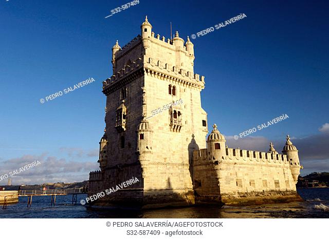 Belem tower built 1514-1520 by Francisco de Arruda, Lisbon. Portugal