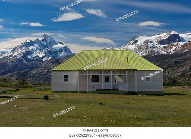 the estancia cristina on the Lake Argentino, near the upsala glacier, in los glaciares national park of patagonia argentina