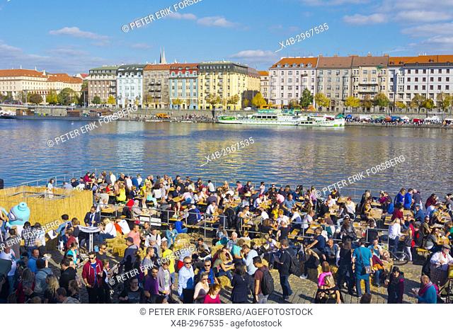 Smichovska naplavka, riverside embankment for events, Smichov, Prague, Czech Republic
