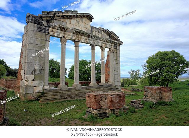Temple Ruins monument of Agonothetes, Apollonia, district Fier, Albania
