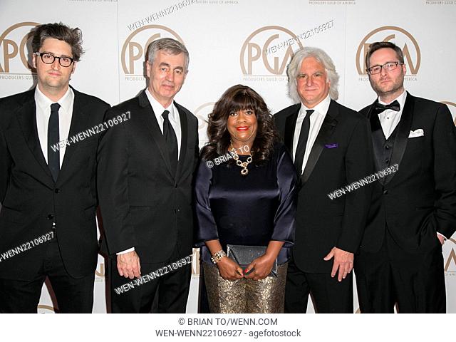 Celebrities attend Producers Guild of America's 26th Annual Producers Guild Awards at Hyatt Regency Century Plaza. Featuring: Garrett Basch, Steve James