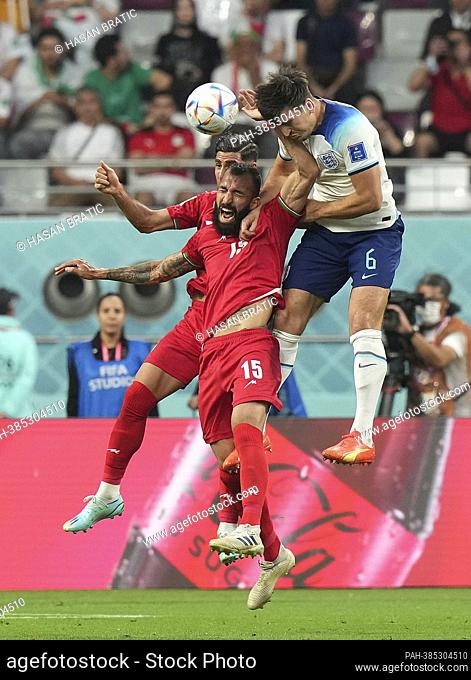 November 21, 2022, Stade Bollaert-Delelis, Lens Agglo, QAT, World Cup FIFA 2022, Group B, England (GBR) vs Iran (IRN), in the picture Iran's defender Roozbeh...