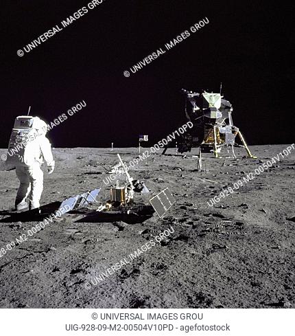 Astronaut Edwin E.Buzz Aldrin Jr., Lunar Module Pilot, Is Photographed During The Apollo 11 Extravehicular Activity On The Moon
