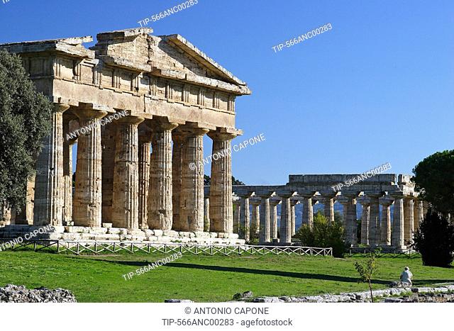 Italy, Campania, Paestum, Neptune temple