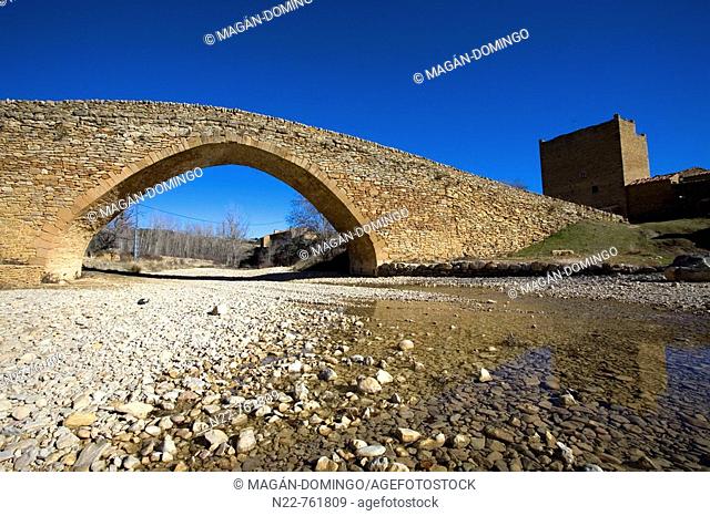 Gothic bridge, Pobla de Bellestar, Villafranca del Cid. Castellon province, Comunidad Valenciana, Spain