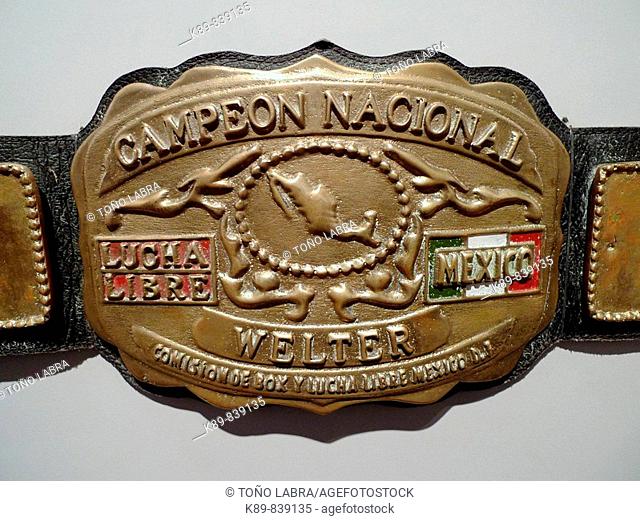 Cinturón de Campeón Lucha Libre. Museo de la Ciudad de México