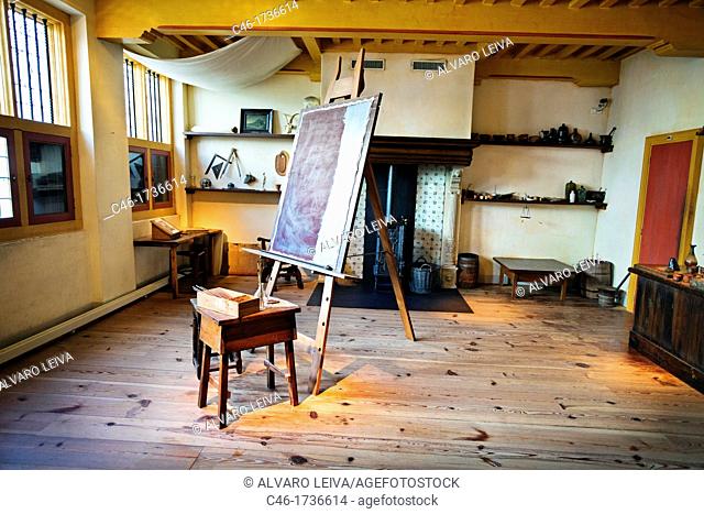 The room on which the artis used to paint, The former house of Rembrandt Rembrandt huis, Amsterdam, Netherlands
