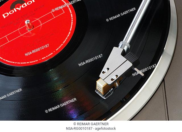 LP vinyl record on the turntable