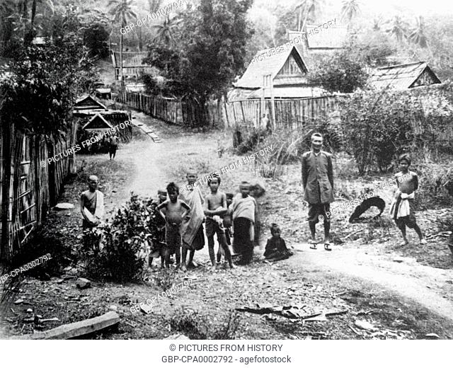 Laos: A street in Luang Prabang in 1890
