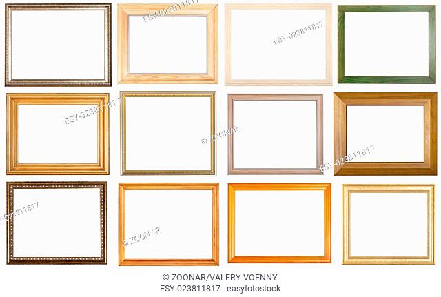 set of 12 pcs various wooden picture frames