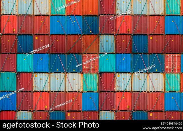 shipping container , logistics / import, export concept