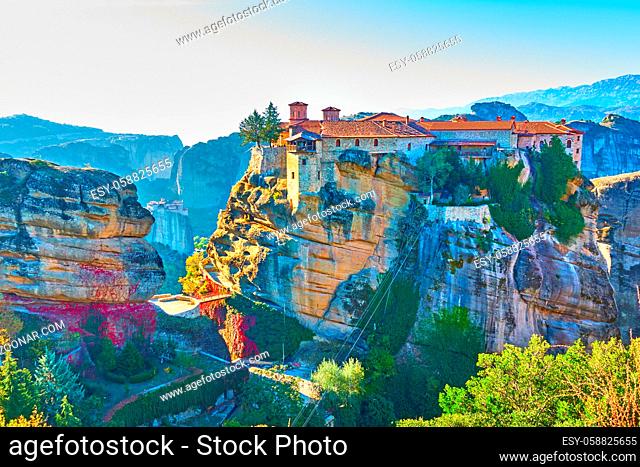 The Varlaam monastery on the top of the rock in Meteora, Kalampaka, Greece