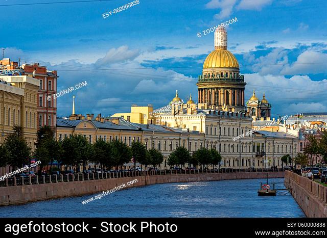 Largest russian orthodox cathedral in Saint Petersburg, Russia