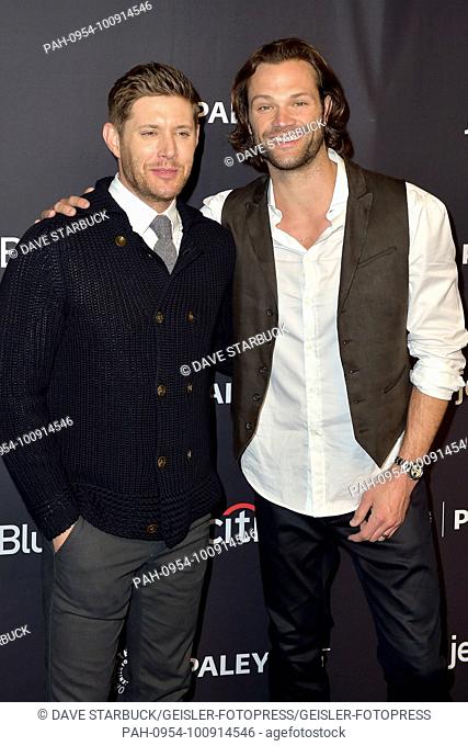 Jensen Ackles and Jared Padalecki attend the 'Supernatural' screening during the Paley Center For Media's 35th Annual PaleyFest Los Angeles at Dolby Theatre on...