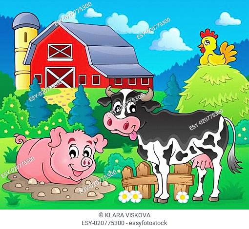 Farm animals theme image 1