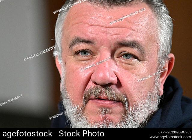 Martin Ondracek, co-author of Czech campaign Gift for Putin, speaks during the interview for the Czech News Agency (CTK), on February 3, 2023, in Prague