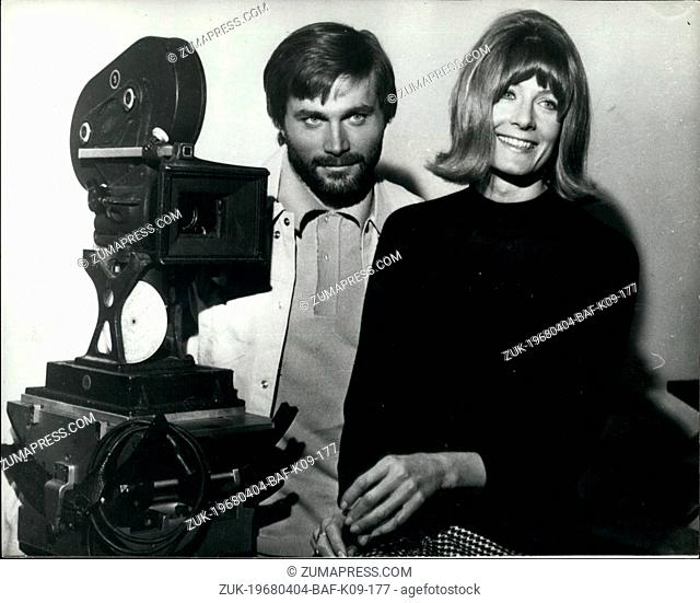 Apr. 04, 1968 - Vanessa Redgrave and Italian Actor Franco Nero discuss their new film to the press in Rome. Photo shows British actress Vanessa Redgrave