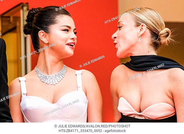 Chloe Sevigny and Selena Gomez poses on the red carpet for the opening night film, The Dead Don't Die on Tuesday 14 May 2019 at the 72nd Festival de Cannes