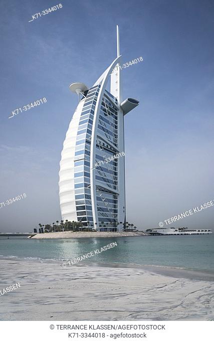 The Burj Al Arab Hotel on Jumeirah Beach, Dubai, UAE, Middle East