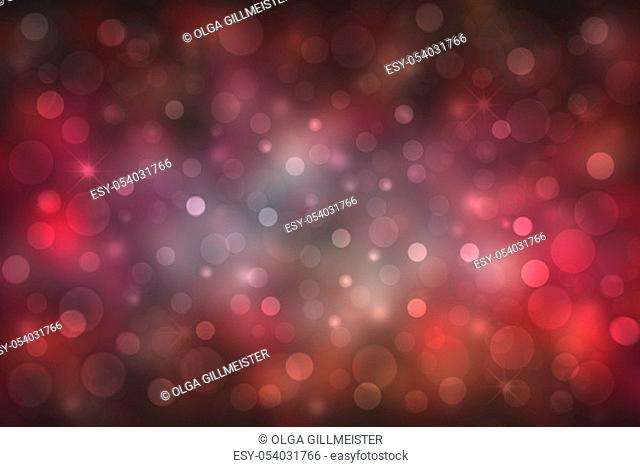 Abstract Halloween background. Abstract blurred dark purple brown gradient pink background texture with bokeh lights and stars