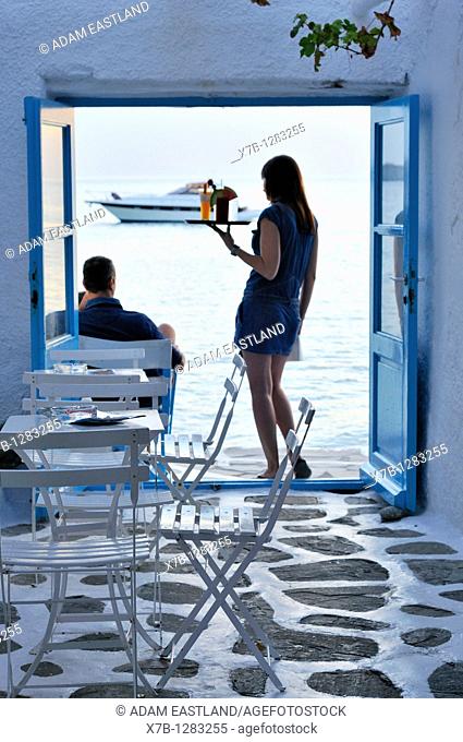 Mykonos  Greece  Kastro / Little Venice, Caprice Bar