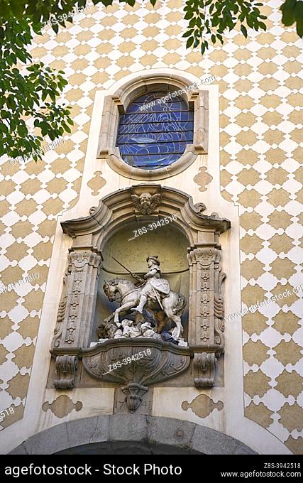 Ornamental detail of the old hospital of Mataro (Barcelona, Spain)